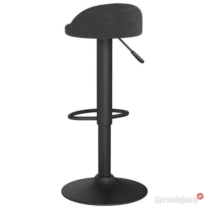 Stołek barowy czarny obity aksamitem WM333587 Warszawa
