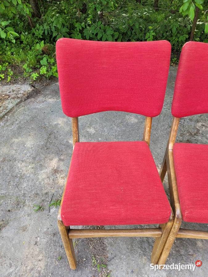 Stare krzesła PRL Hałas motylki 4 sztuki retro podkarpackie Jarosław