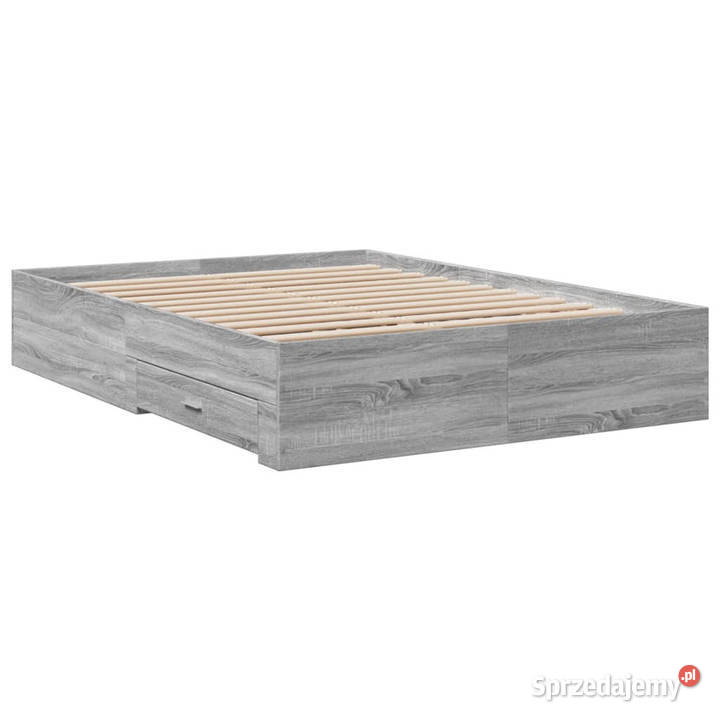 Rama łóżka z szufladami szary dąb sonoma 120x200 Łóżka mazowieckie Warszawa