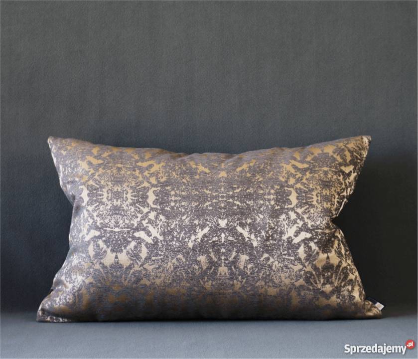 Poduszka do salonu złota szara na kanapę do lubelskie