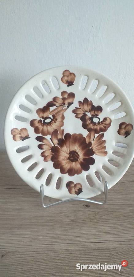 Talerz ozdobny fajans prl Przedbórz sprzedam