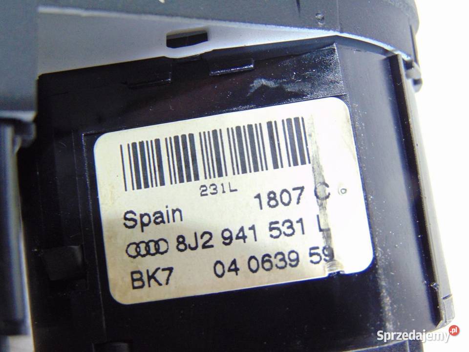 PANEL WŁĄCZNIK ŚWIATEŁ AUDI TT 8J 8J2941531L wielkopolskie