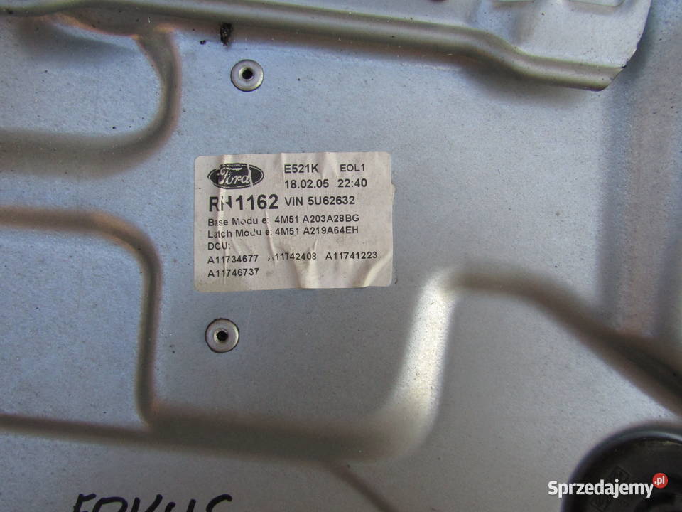 MECHANIZM SZYBY PRZEDNI PRAWY ELEK FORD FOCUS