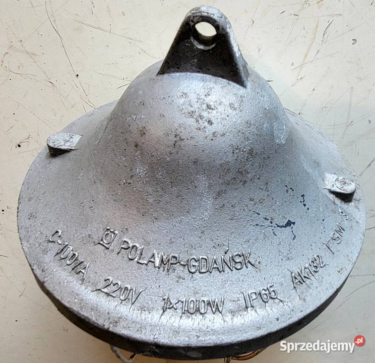 Lampa industrialna C100A Polam Gdańsk z czasów Antyki Włodawa