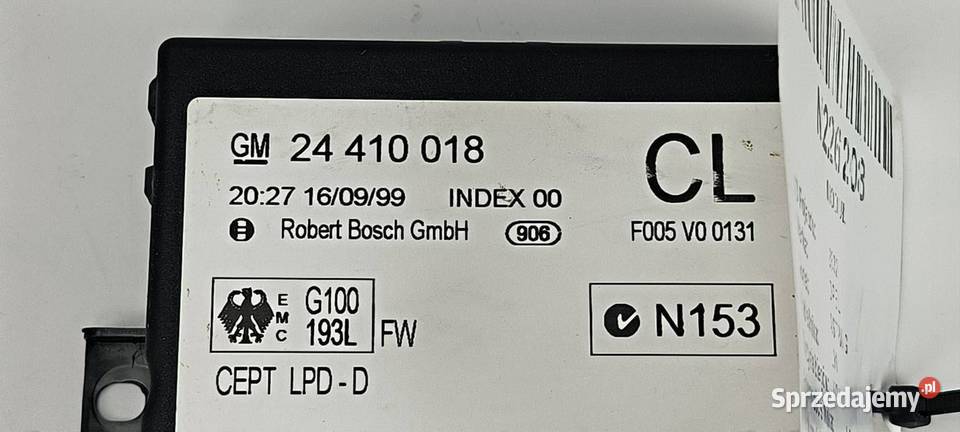 MODUŁ OPEL ASTRA G 24410018 kujawsko-pomorskie Lipno sprzedam