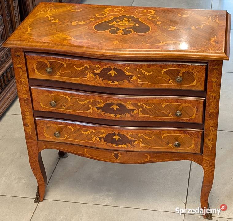 Komoda ludwikowska intarsje Włochysklep Dąbrowa Dąbrowa Górnicza