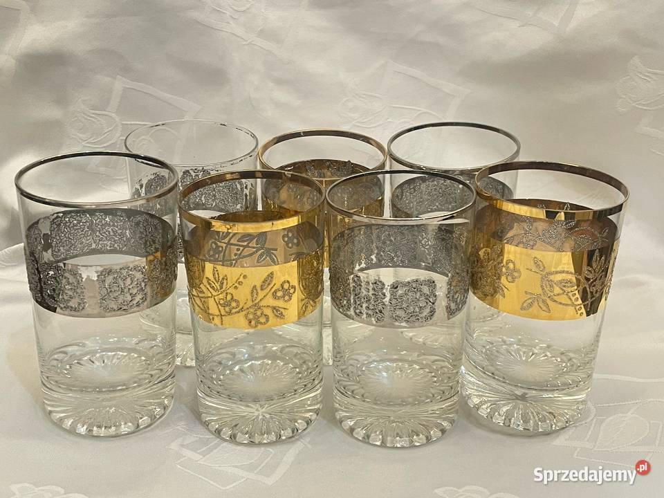 Zestaw 7 kryształowych szklanek Kraków