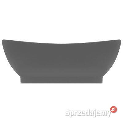Owalna umywalka z przelewem matowy szary 585x39 Warszawa