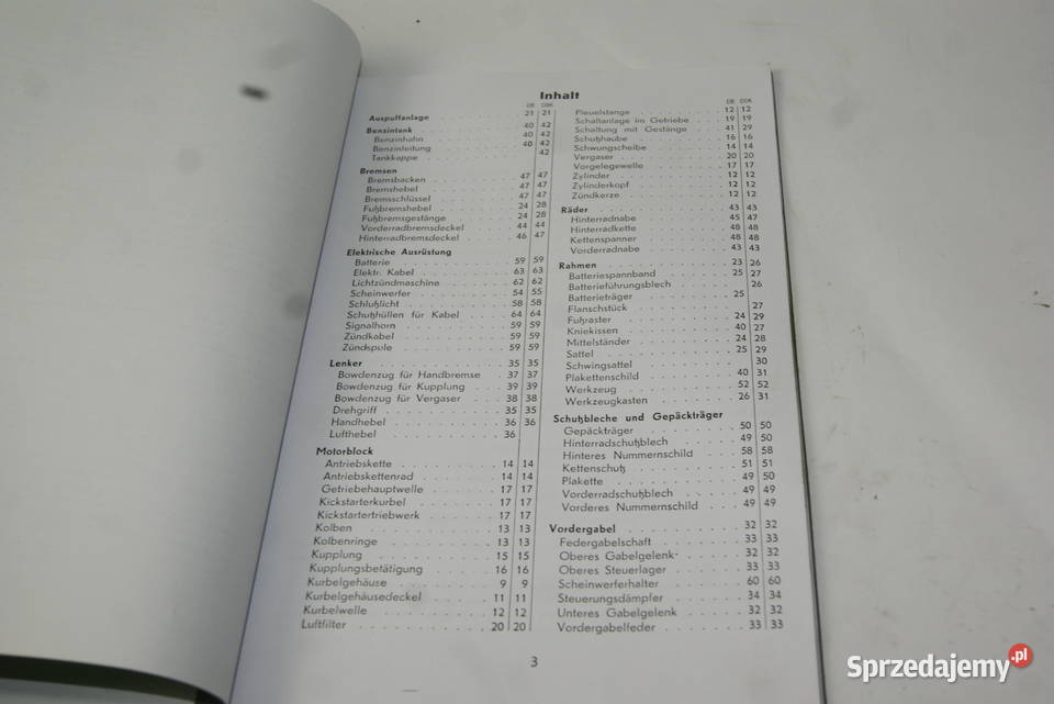 KATALOG CZĘŚĆI ZUNDAPP DB 200 DBK 200 DB 250