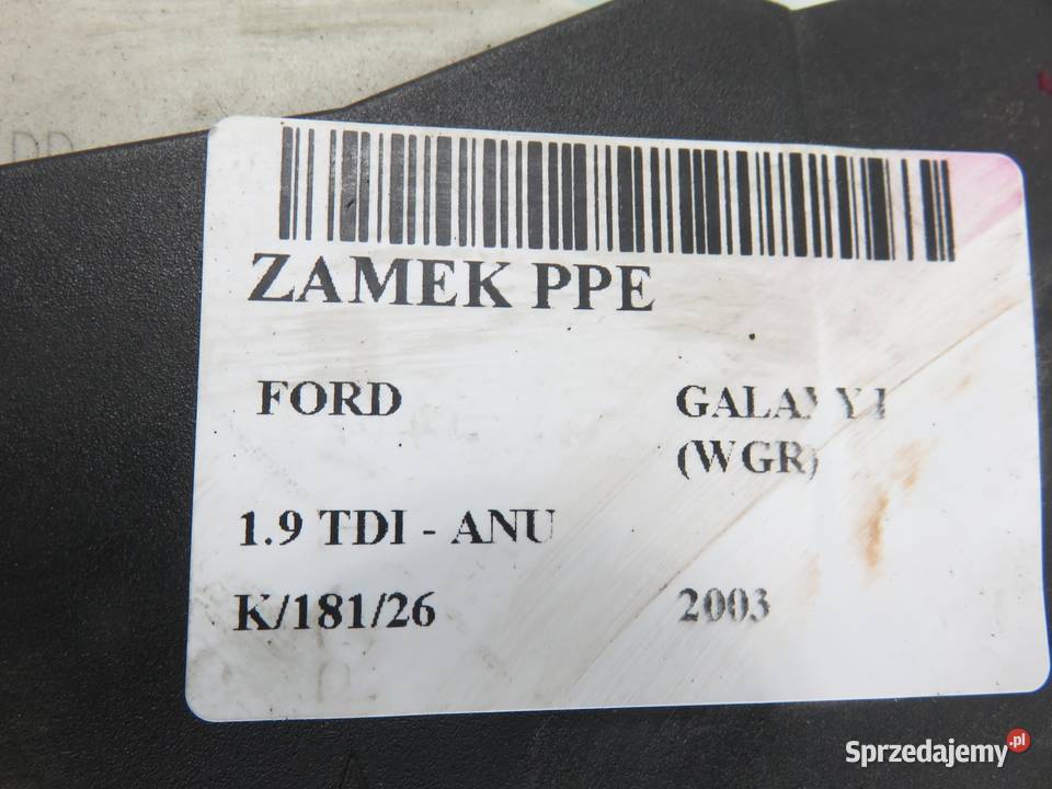 ZAMEK PRAWY PRZEDNI FORD GALAXY I 9 PIN osobowe małopolskie sprzedam