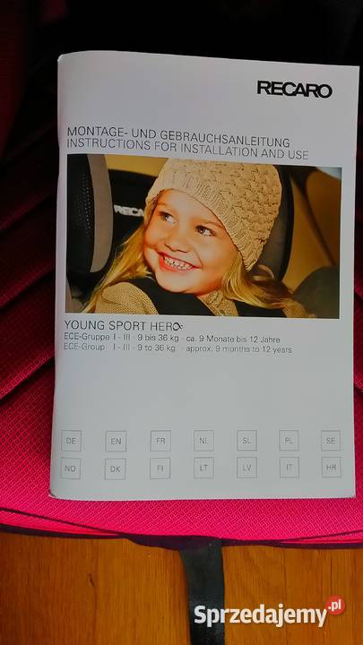 RECARO Young Sport Hero fioletowy Warszawa