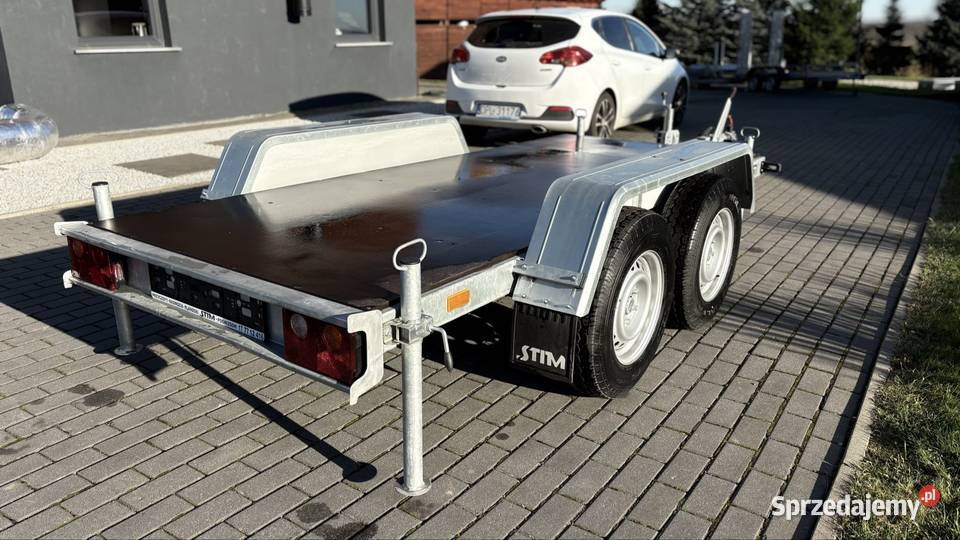Przyczepa dwuosiowa mini koparka agregat maszyny Gaworzyce sprzedam
