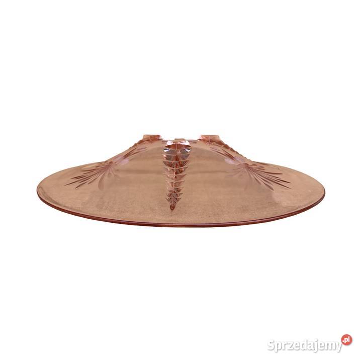 Łososiowa patera art deco Brzozówka Huta Niemen Warszawa