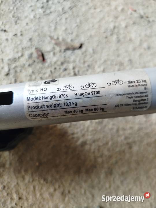 Bagażnik rowerowy na hak Thule Hangon 9708 Bochnia
