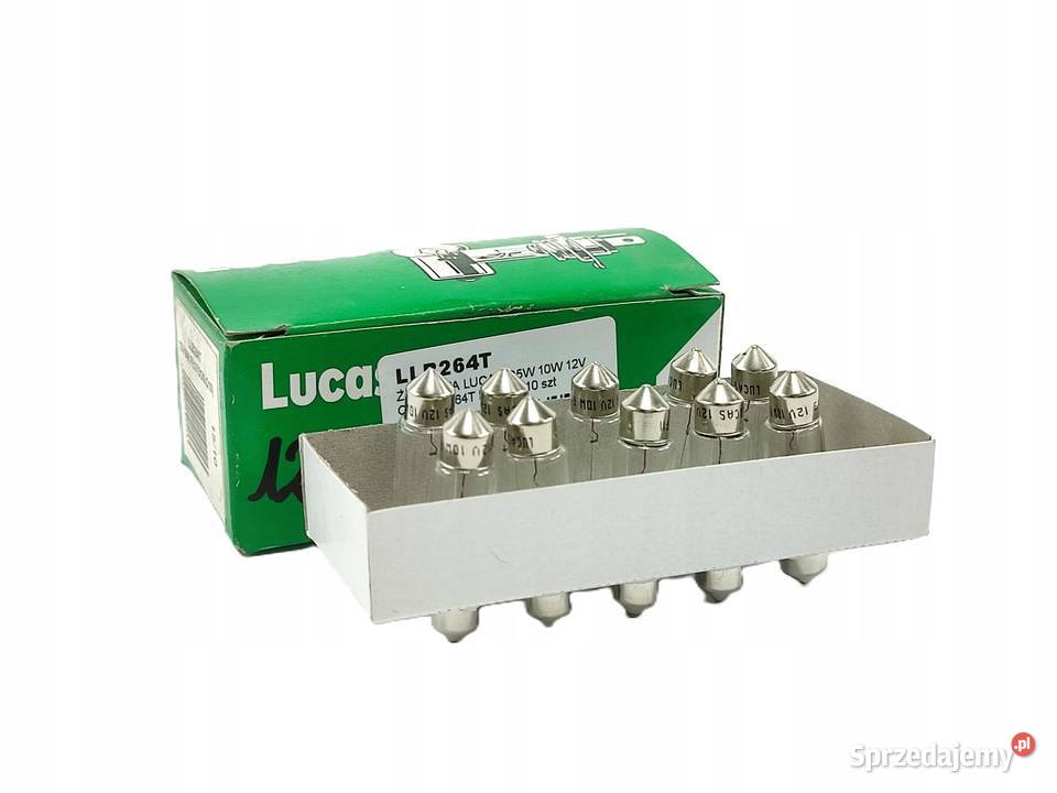 ŻARÓWKA KOMPLET 10 LUCAS C5W 10W 12V Q10 LLB264T