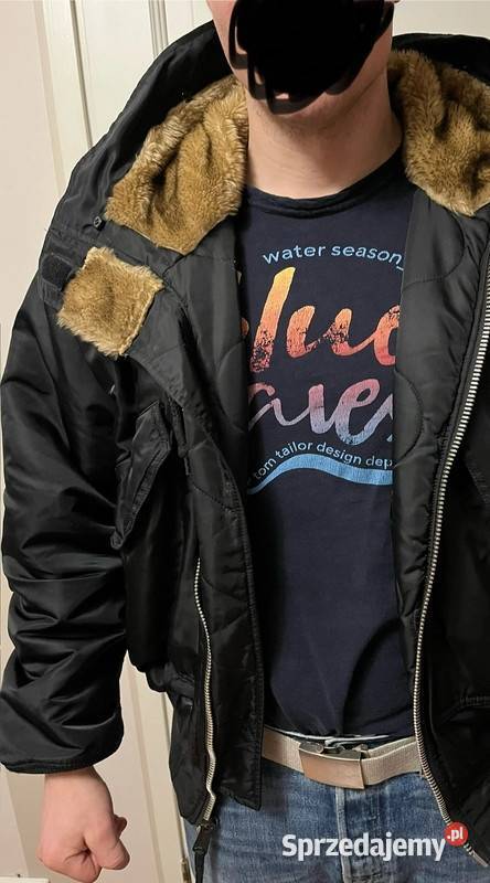 ALPHA INDUSTRIES 45P kaptur kurtka czarna LARGE Szczecin