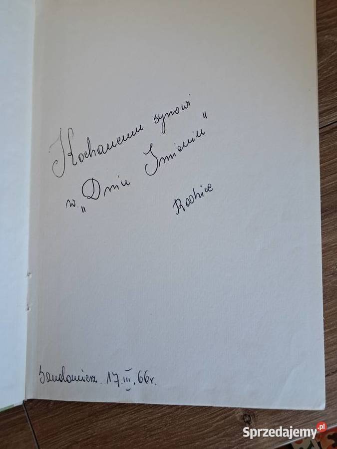 książka z dedykacją z 1965r porwanie w świętokrzyskie Sandomierz sprzedam