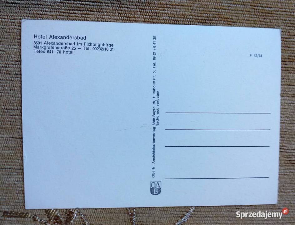 WIDOK NA WNĘTRZE I BUDYNEK HOTELU ALEXANDERSBAD Piszczac