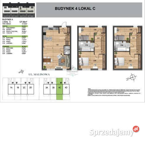 Dom szeregowy Iwiny 128m2 garaż dolnośląskie