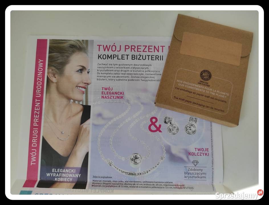 Yves Rocher NOWY komplet biżuterii naszyjnik Biżuteria dla Pań Płock