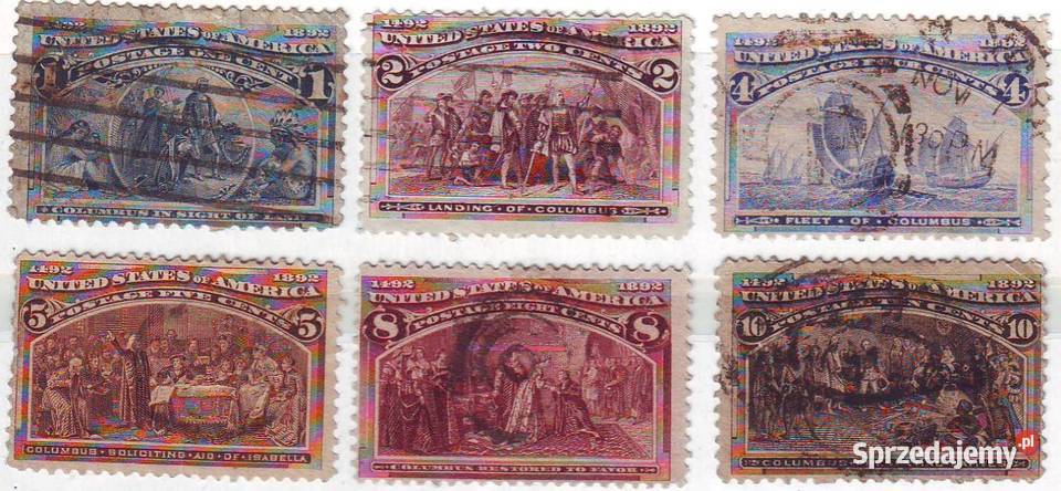 Zn USA Mi 73 4 6 7 9 80 kas 1893 Gliwice