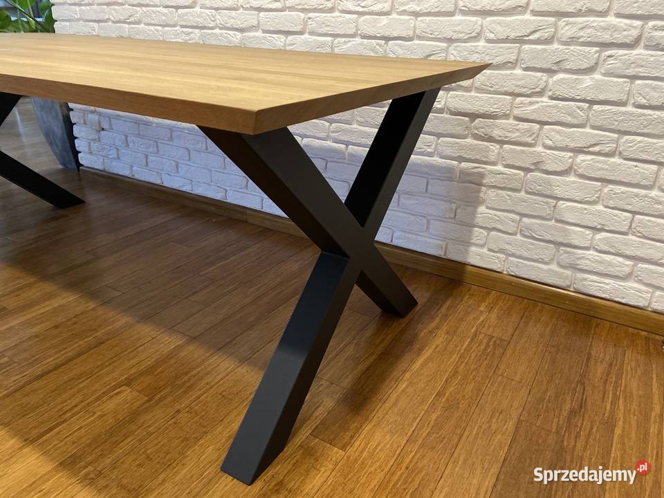 Stół z dębowym blatem w stylu loft industrial Końskie sprzedam