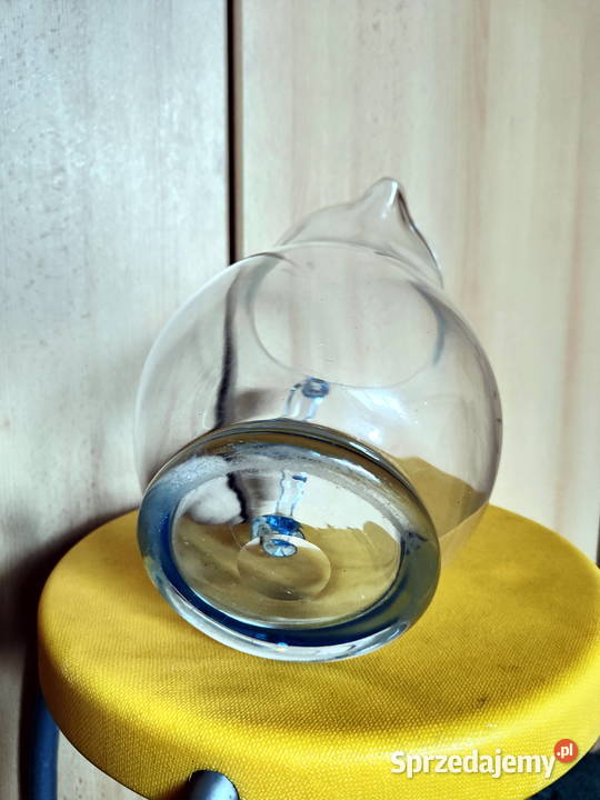 Dzban ze szkła barwionego w kolorze błękitu PRL sprzedam