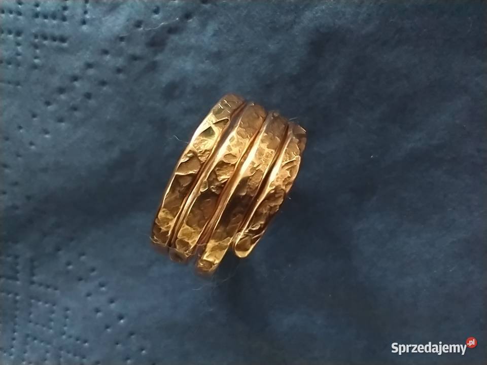 Obrączka czysta polska miedź metaloplastyka
