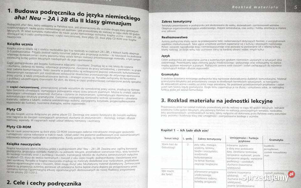 Aha Neu 2A 2B Język niemiecki Książka Rok wydania 2010