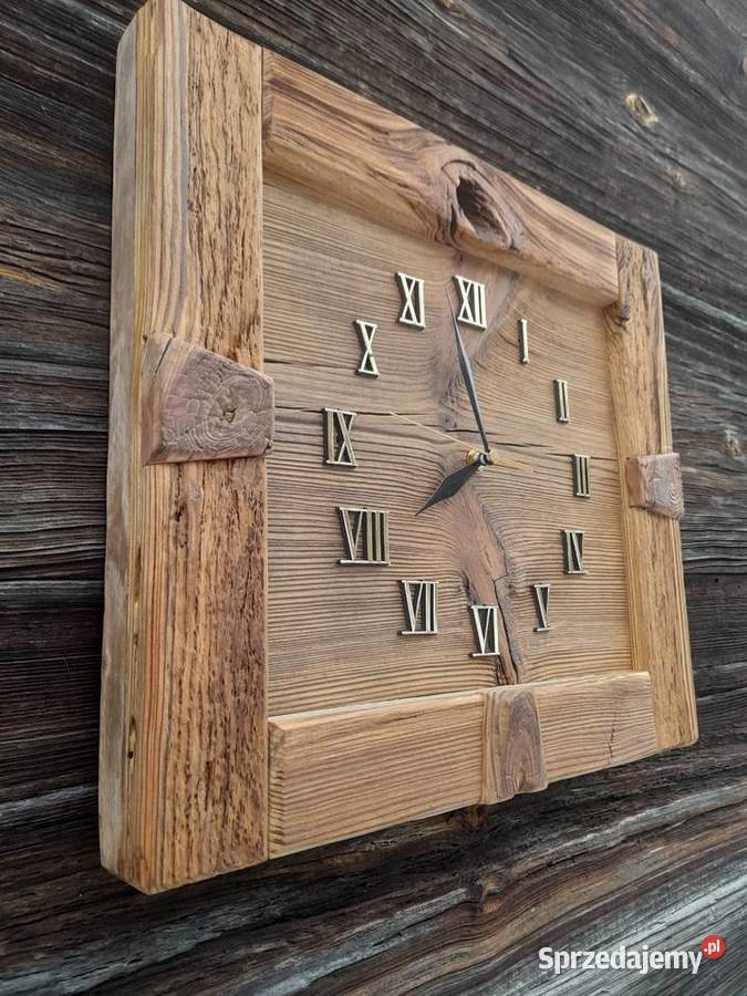 Uroczy zegar stare drewno Kamieńczyk
