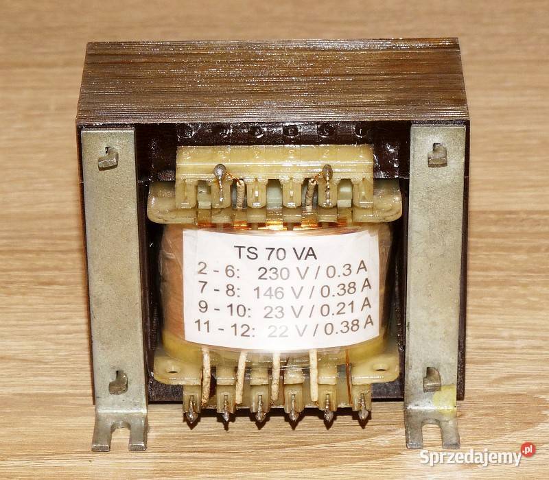 Transformator sieciowy TS 70 VA U1 230 V U2 146