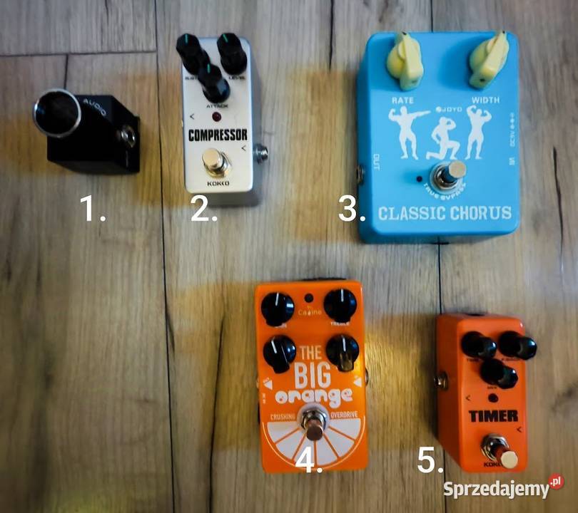Tuner chorus overdrive compressor timer Gitary i akcesoria
