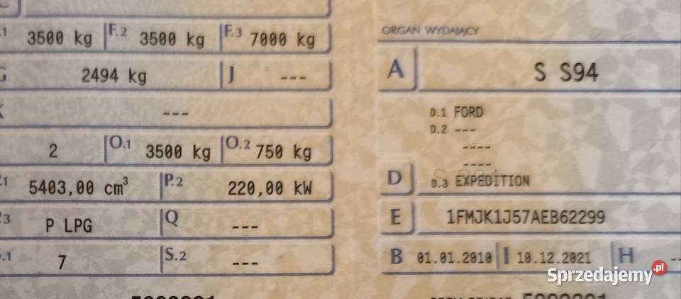 Ford expedition 2010 54 Eddie Bauer śląskie Zawiercie