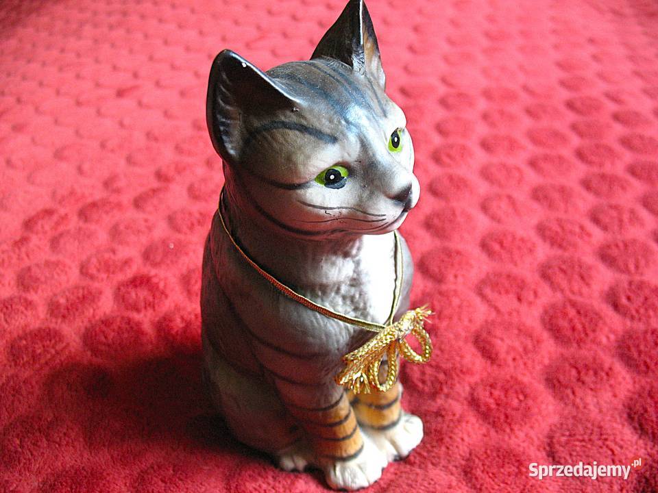 KOT pręgowany 17 x 9 x 7 Figurka Harvey Knox szary Siedlce