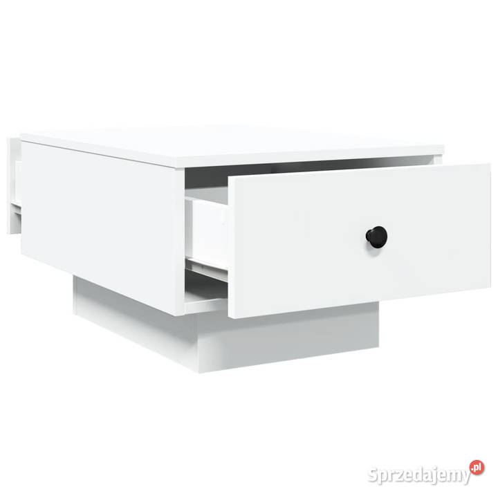 Stolik kawowy biały 60x45x31 materiał