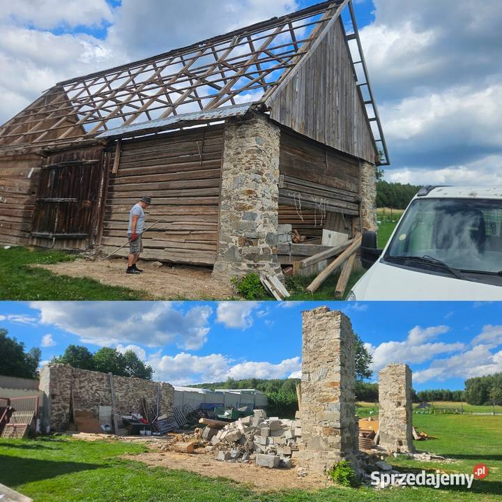 Stara Stodoła Deski Belki Rozbiórka Wymiana