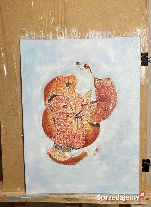 Pomarańcza w ruchuNowoczesny obraz olejny z lubuskie Zielona Góra