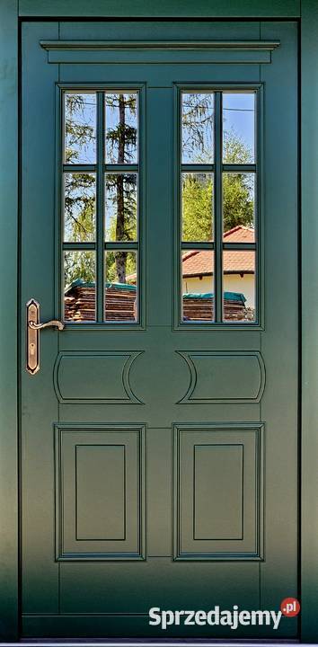 Drzwi DŁUGOSZ zewnętrzne RAL6005 zieleń mchu opolskie Kluczbork