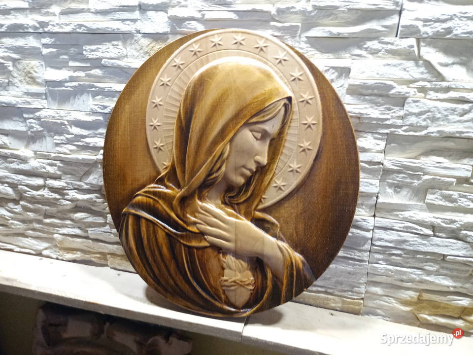 Maryja Plaskorzezba Drewno Młyny sprzedam