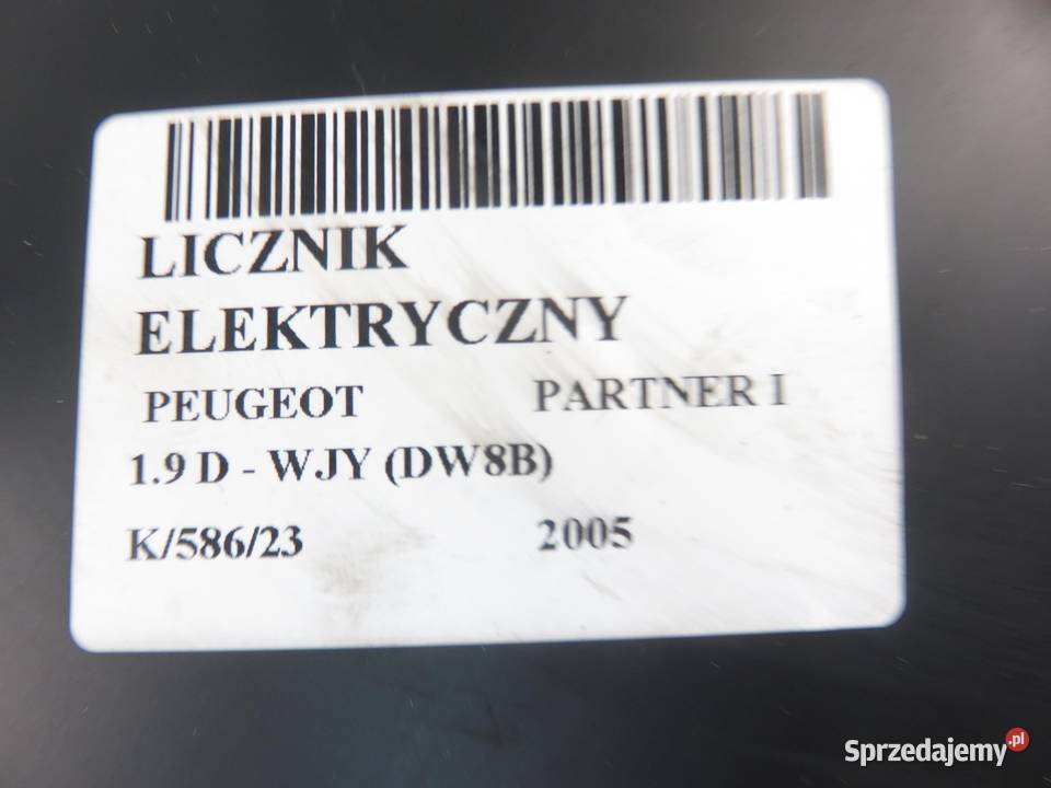 LICZNIK PEUGEOT PARTNER I 19 D 9656801780