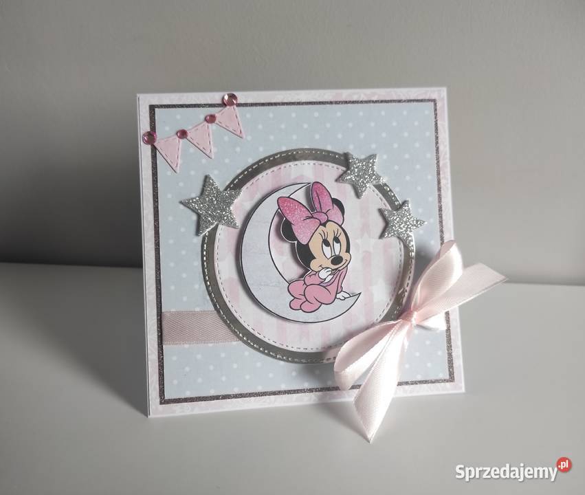Kartka ręcznie robiona na urodziny Roczek Myszka Łódź sprzedam