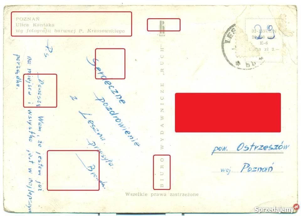 Pocztówka Poznań Nysa ZSD 501 Krakus Kantaka Ostrów Wielkopolski