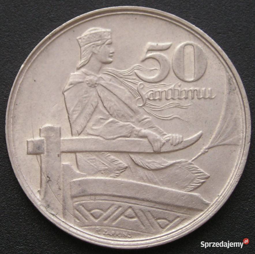ŁOTWA 50 SANTIMU 1922 KOBIETA ŁÓDŹ STAN 12