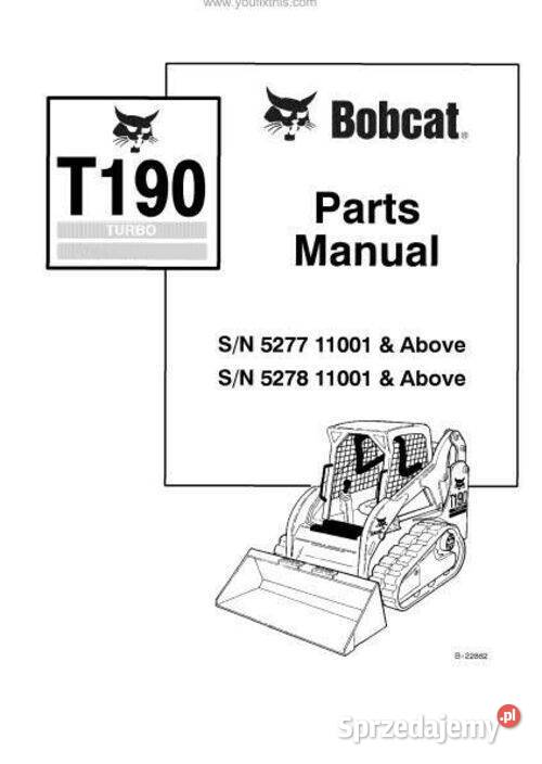 BOBCAT T 190 S 250 963 863 G katalog części Kielce sprzedam