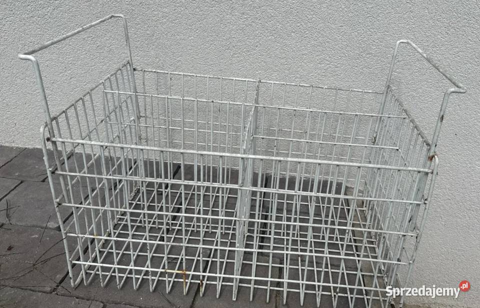 Kosz metalowy na butelki z lat PRLu łódzkie Łódź