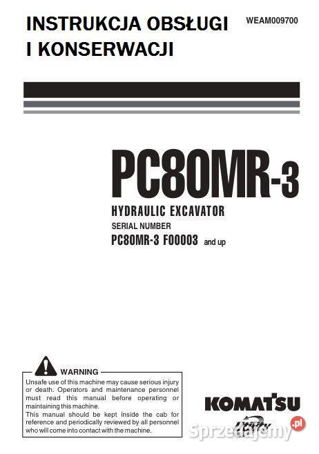 KOMATSU PC80MR3 instrukcja obsługi Kielce
