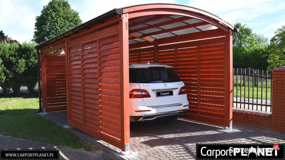Wiata drewniana carport zadaszenie samochodu Altany i wiaty