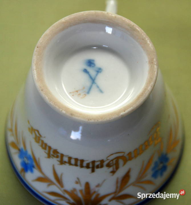 filiżanka porcelanowa Meissen miśnia ok 1890 Antyki, Sztuka, Kolekcje Warszawa