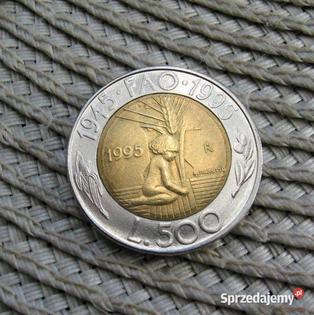 San Marino 500 Lirów 1995r FAO