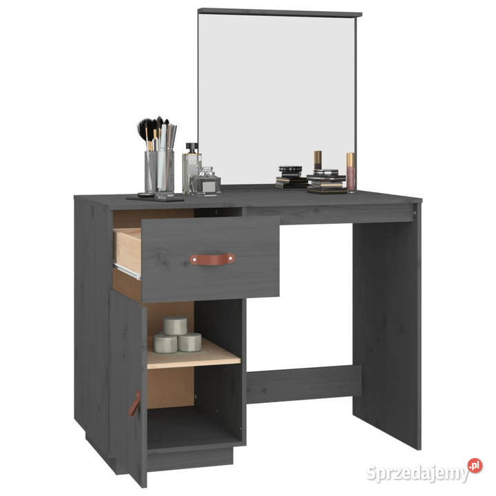 Toaletka szara 95x50x134 lite drewno sosnowe Warszawa